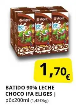 Supermercados MAS IFA ELIGES Batido 90% leche choco oferta