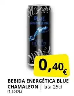 Supermercados MAS Bebida energética blue chamaleon oferta