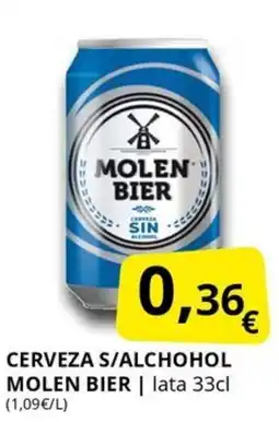 Supermercados MAS MOLEN BIER Cerveza s/alchohol oferta
