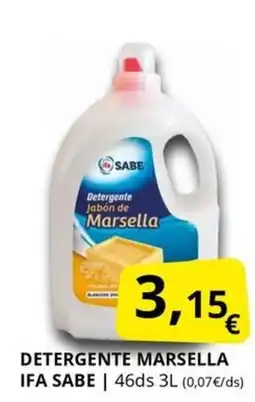 Supermercados MAS IFA SABE Detergente marsella oferta