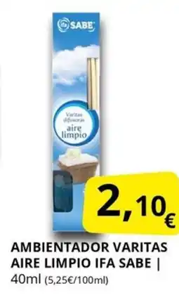 Supermercados MAS IFA SABE Ambientador varitas aire limpio oferta