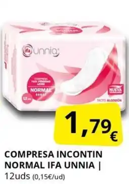 Supermercados MAS IFA UNNIA Compresa incontin normal oferta