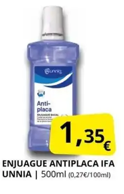 Supermercados MAS IFA UNNIA Enjuague antiplaca oferta