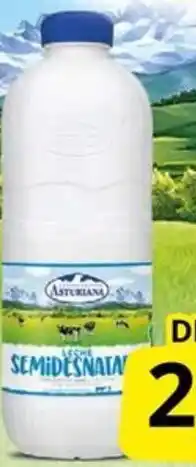 Supermercados MAS ASTURIANA Leche Semidesnatada oferta