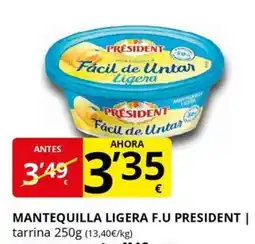 Supermercados MAS PRESIDENT Mantequilla ligera f.u oferta