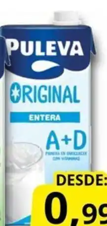 Supermercados MAS PULEVA Leche entera oferta