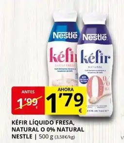 Supermercados MAS NESTLE Kéfir líquido fresa, natural o 0% natural oferta