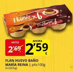 Supermercados MAS REINA Flan huevo baño maría oferta