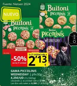Supermercados MAS Gama piccolinis wednesday oferta