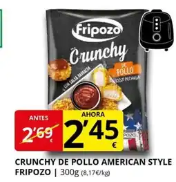 Supermercados MAS FRIPOZO Crunchy de pollo american style oferta