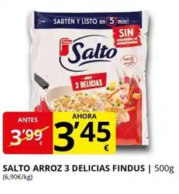 Supermercados MAS FINDUS Salto arroz 3 delicias oferta
