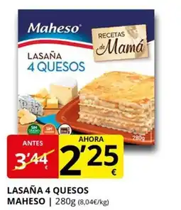 Supermercados MAS MAHESO Lasaña 4 quesos oferta