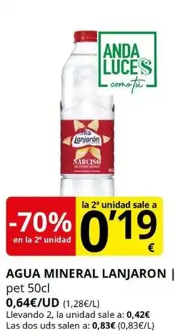 Supermercados MAS LANJARON Agua mineral oferta