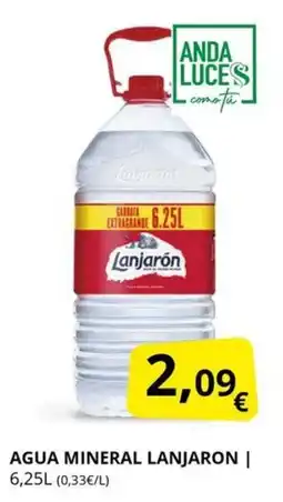 Supermercados MAS LANJARON Agua mineral oferta