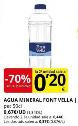 Supermercados MAS FONT VELLA Agua mineral oferta