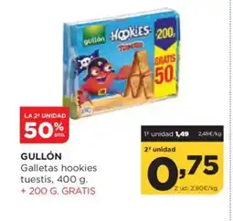 Alimerka GULLÓN Galletas hookies tuestis oferta
