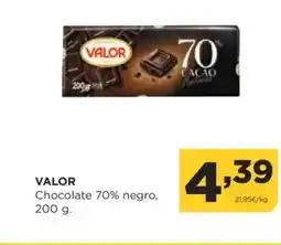 Alimerka VALOR Chocolate 70% negro oferta