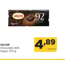 Alimerka VALOR Chocolate 92% negro oferta