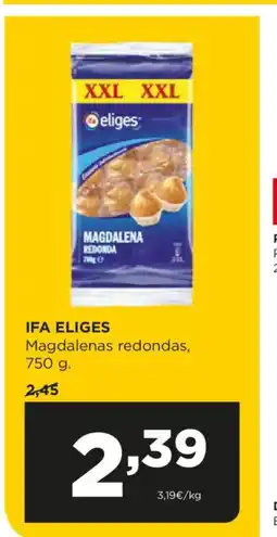 Alimerka IFA ELIGES Magdalenas redondas oferta