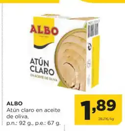 Alimerka ALBO Atún claro en aceite de oliva oferta