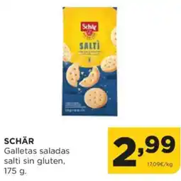 Alimerka SCHÄR Galletas saladas salti sin gluten oferta