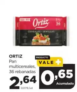 Alimerka ORTIZ Pan multicereales, 36 rebanadas oferta