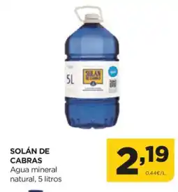 Alimerka SOLÁN DE CABRAS Agua mineral natural oferta