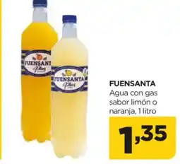 Alimerka FUENSANTA Agua con gas sabor limón o naranja oferta