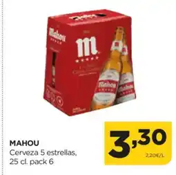Alimerka MAHOU Cerveza 5 estrellas oferta