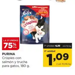 Alimerka PURINA Crispies con salmón y trucha para gatos oferta