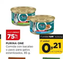 Alimerka PURINA ONE Comida con bacalao o pavo para gatos esterilizados oferta