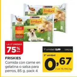 Alimerka FRISKIES Comida con carne en gelatina o salsa para perros oferta