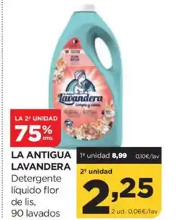 Alimerka LA ANTIGUA LAVANDERA Detergente líquido flor de lis, 90 lavados oferta