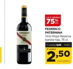 Alimerka FEDERICO PATERNINA Vino Rioja Reserva banda roja oferta
