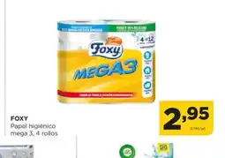 Alimerka FOXY Papel higiénico mega 3, 4 rollos oferta