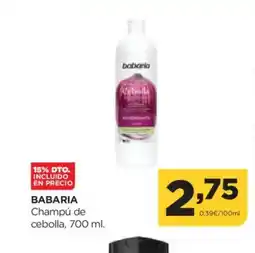 Alimerka BABARIA Champú de cebolla oferta
