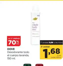 Alimerka DOVE Desodorante todo el cuerpo lavanda oferta
