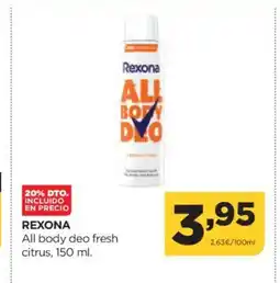 Alimerka REXONA All body deo fresh citrus oferta