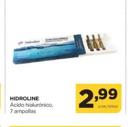 Alimerka HIDROLINE Ácido hialurónico, 7 ampollas oferta