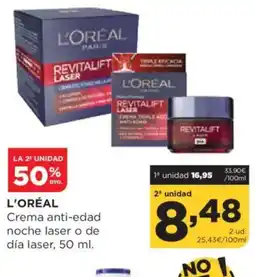 Alimerka L'ORÉAL Crema anti-edad noche laser o de dia laser oferta