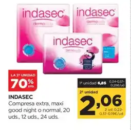 Alimerka INDASEC Compresa extra, maxi good night o normal oferta