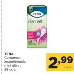 Alimerka TENA Compresa incontinencia mini ultra oferta