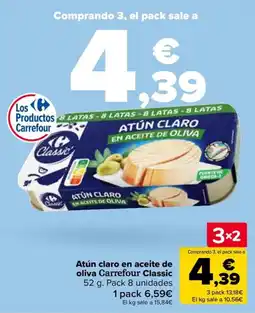 Carrefour Atún claro en aceite de oliva carrefour classic oferta