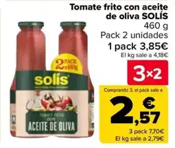 Carrefour SOLÍS Tomate frito con aceite de oliva oferta