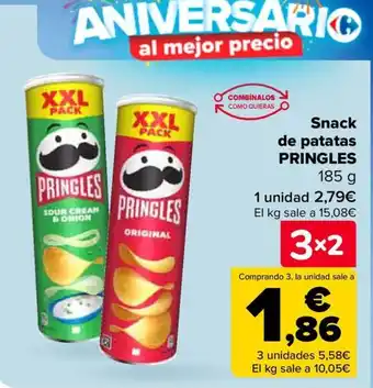 Carrefour PRINGLES Snack de patatas oferta