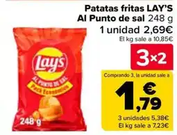 Carrefour LAY'S Patatas fritas Al Punto de sal oferta