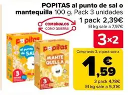 Carrefour POPITAS al punto de sal o mantequilla oferta