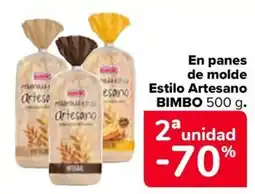 Carrefour BIMBO En panes de molde Estilo Artesano oferta