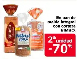 Carrefour BIMBO En pan de molde integral con corteza oferta