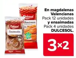 Carrefour DULCESOL En magdalenas valencianas y ensaimadas oferta